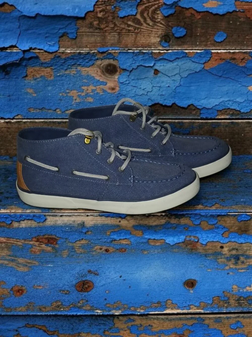 Sperry Striper Chukka Boot Men's 9 Blue Canvas Shoes